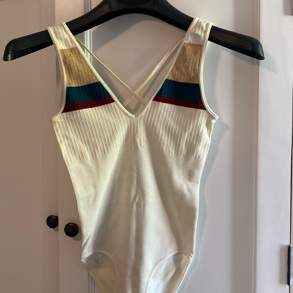 🍓Bodysuit with gold/green/burgundy